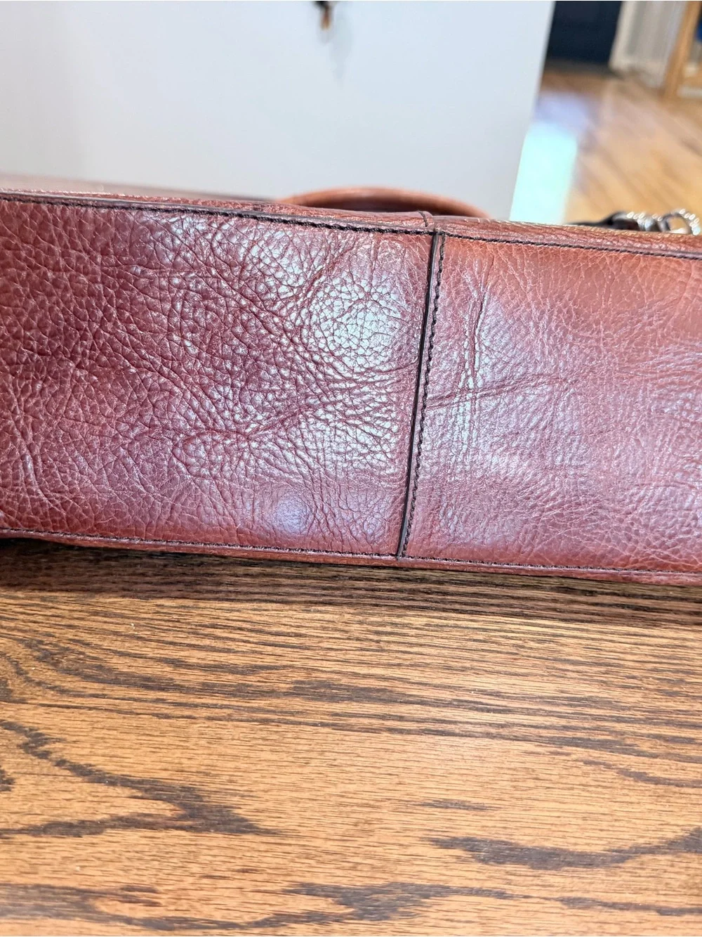 Wilsons Leather Brown Leather Laptop Bag with Shoulder Strap
